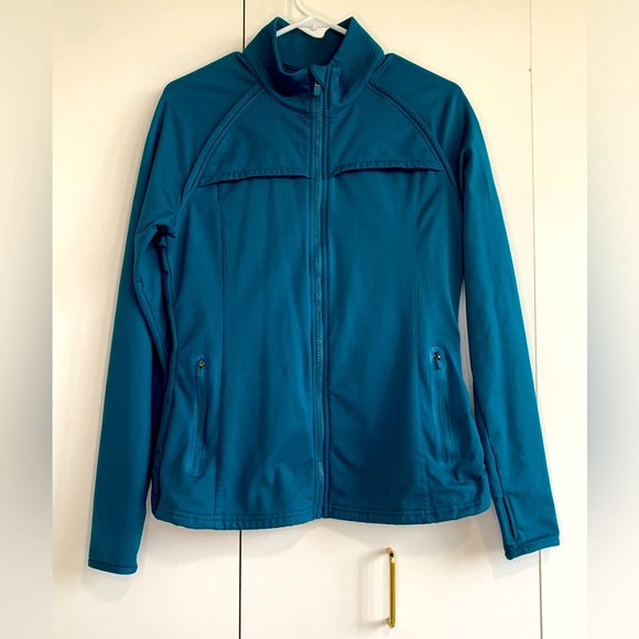 Fabletics Jacket - Teal - Medium - EUC - Athletic - Yoga - Workout - Picture 2 of 15